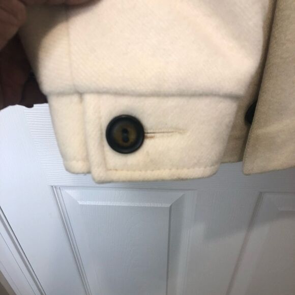 Vintage Dilards Country Pacer cream waist length pea coat, size 14/16 - Picture 11 of 15